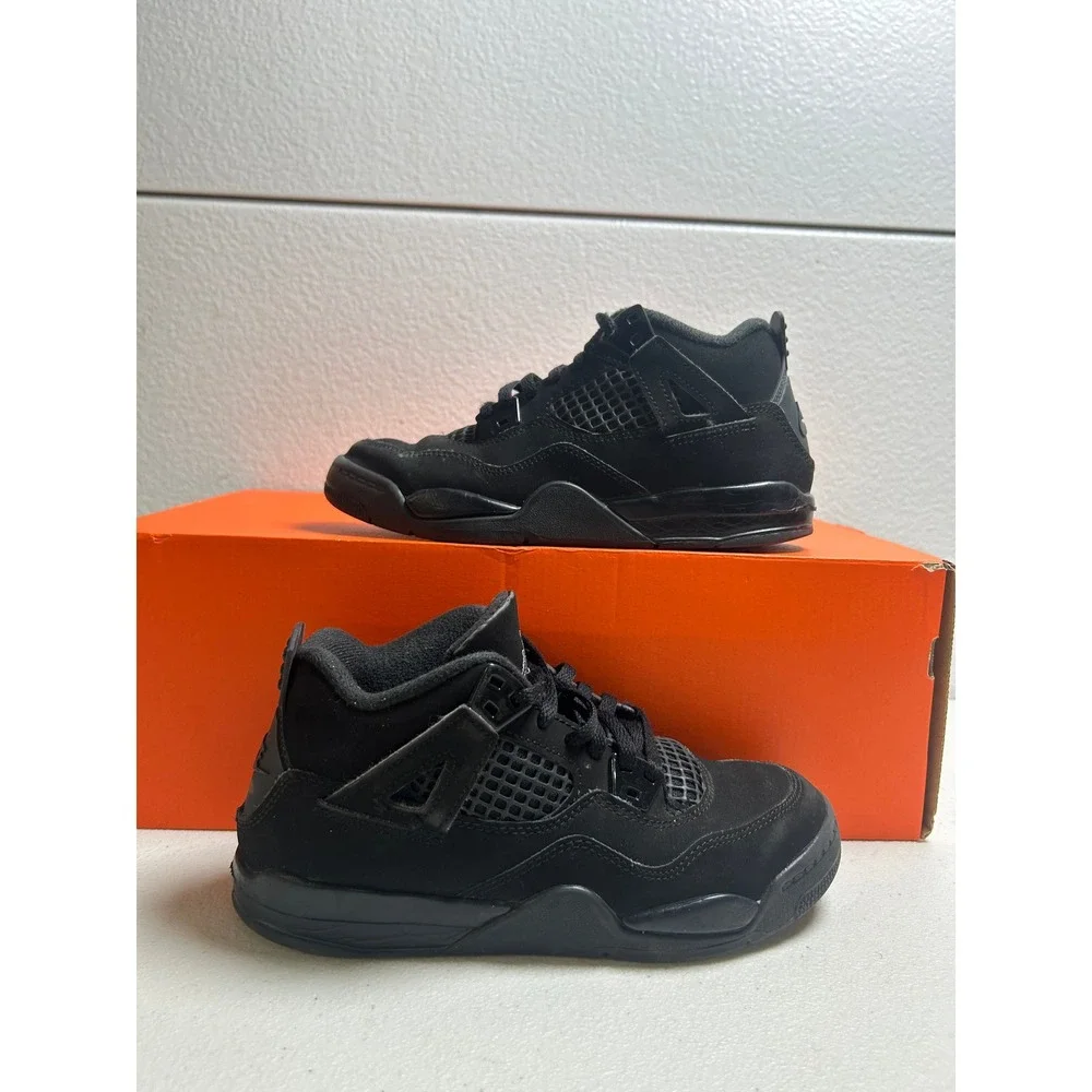 Nike Air Jordan 4 Retro Black Cat 2020 Kids Size 2.5Y #2791